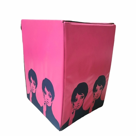 Vintage Carousel Pink Wig Box Case With Styrofoam Head and Wig - Picture 4 of 15